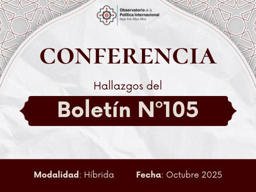 Anuncio de conferencia sobre el Boletín N°105
