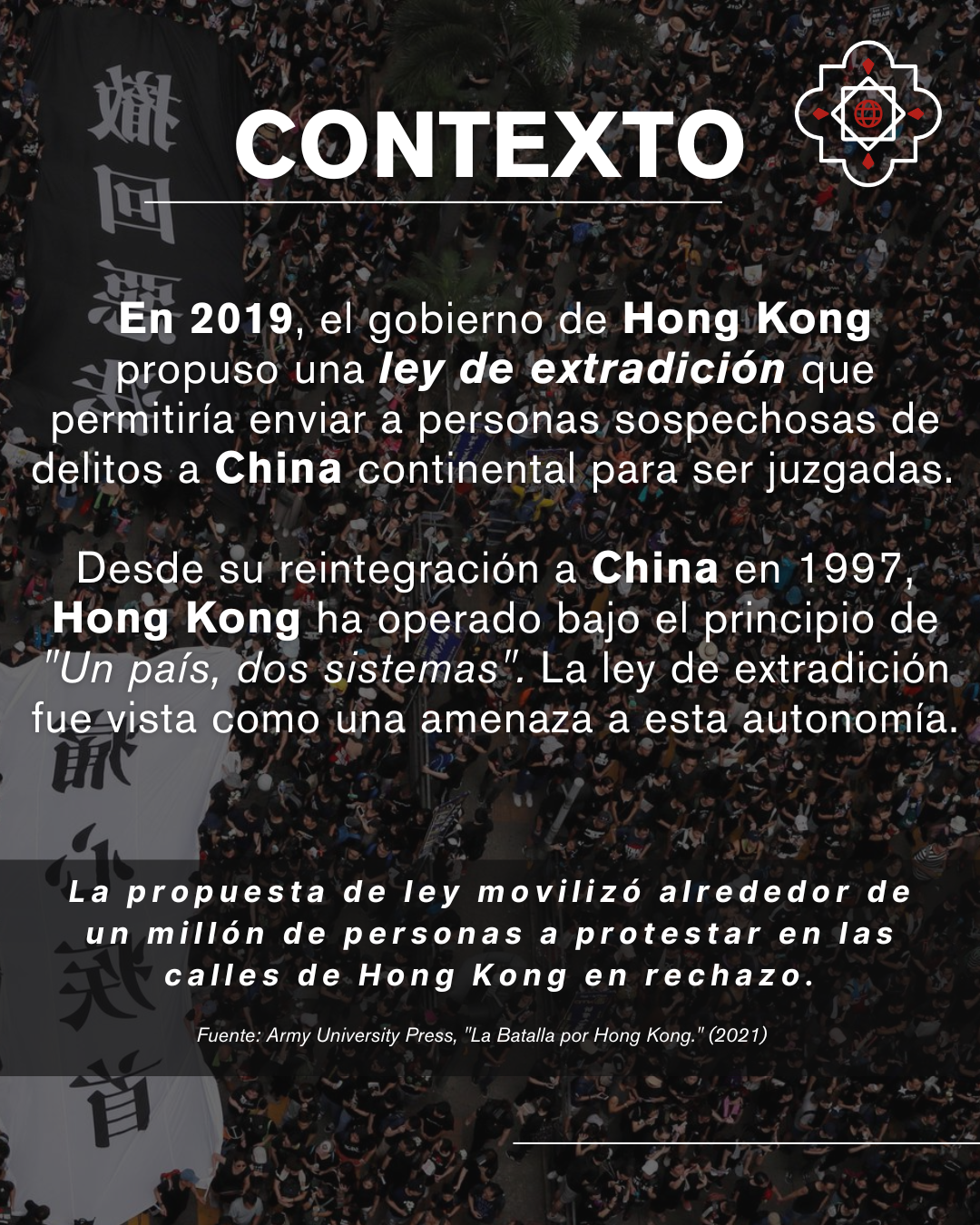 Contexto de la situación que llevó a las protestas en Hong Kong