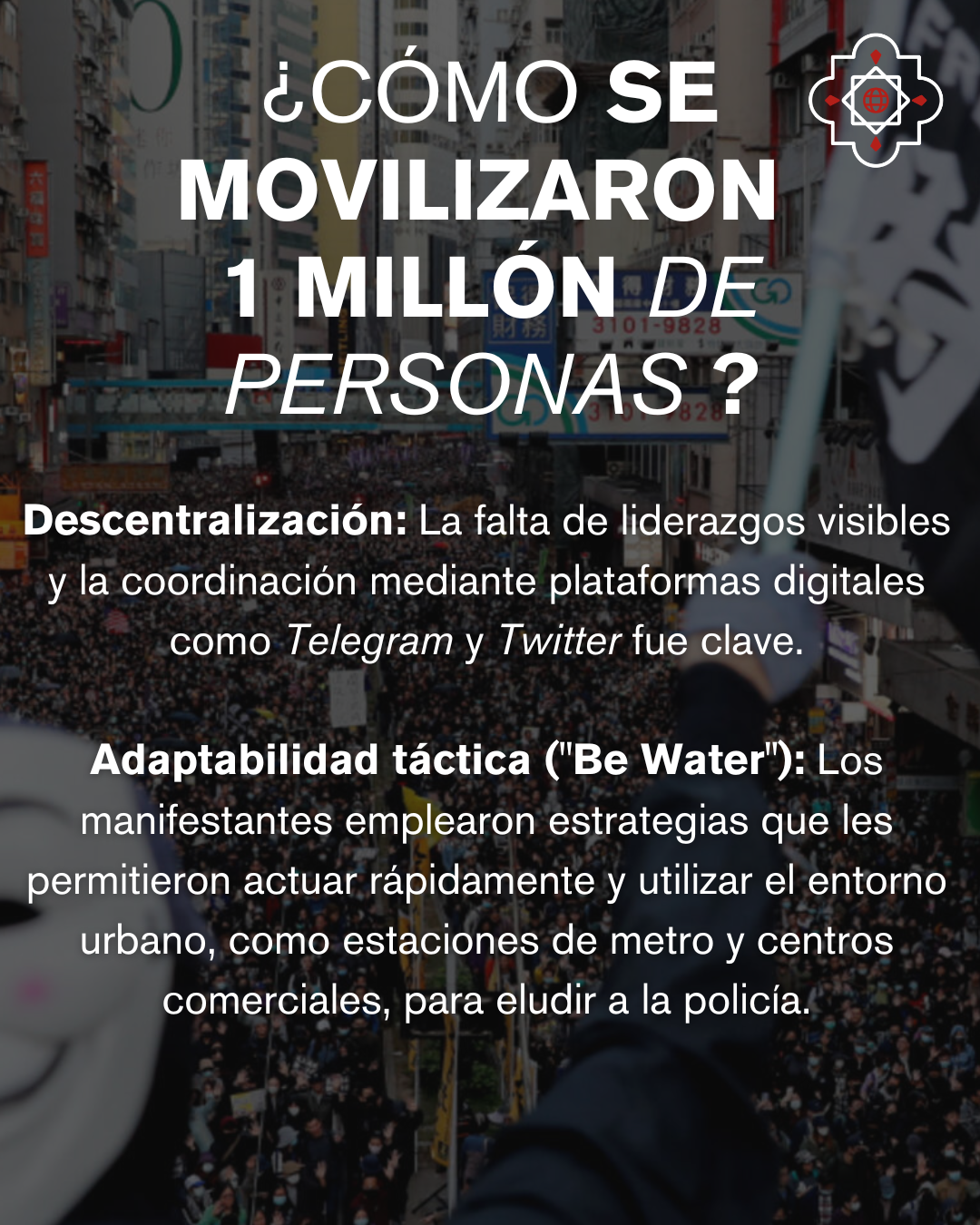 Estrategia, tácticas y repertorios de acción de las protestas en Hong Kong