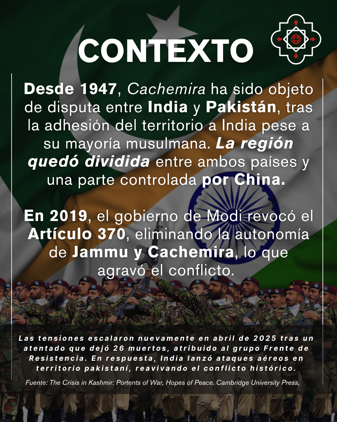 Contexto de la escalada de tensiones entre India y Pakistán en 2025