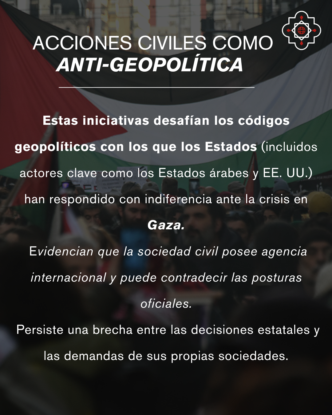 Acciones civiles como anti-geopolítica