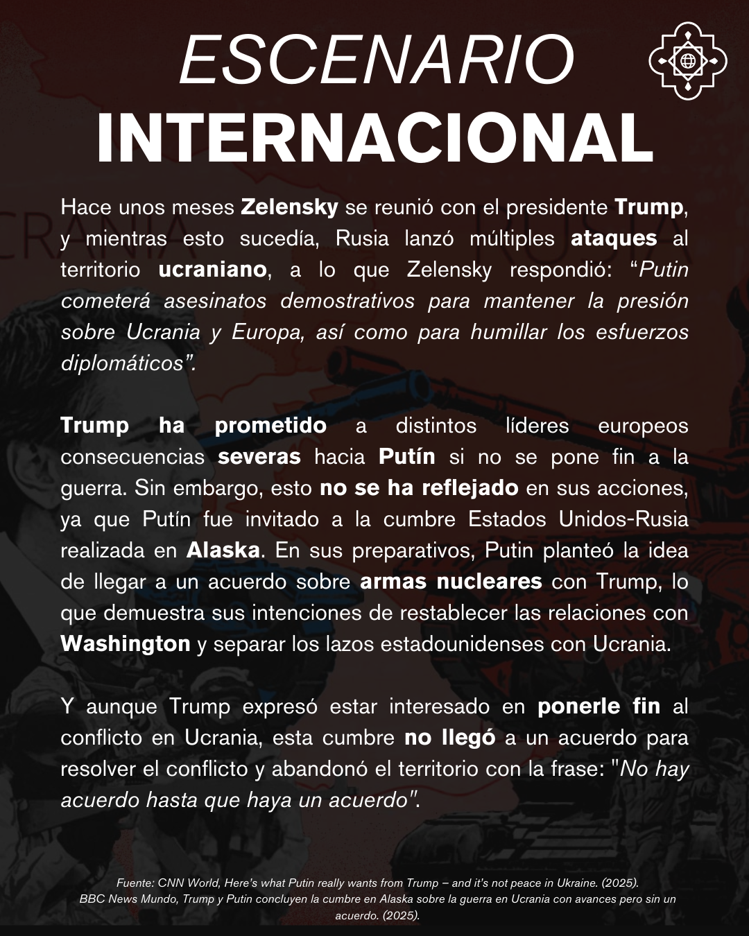 Posición de actores internacionales respecto al conflicto bélico entre Rusia y Ucrania.