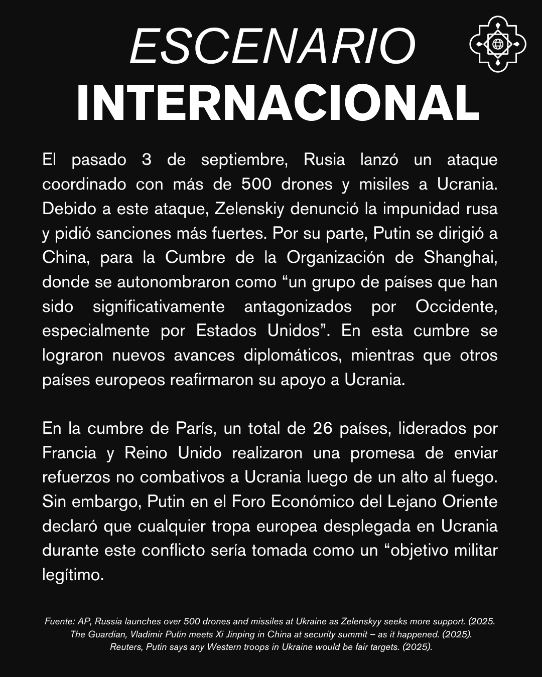 Posición de actores internacionales respecto al conflicto bélico entre Rusia y Ucrania.