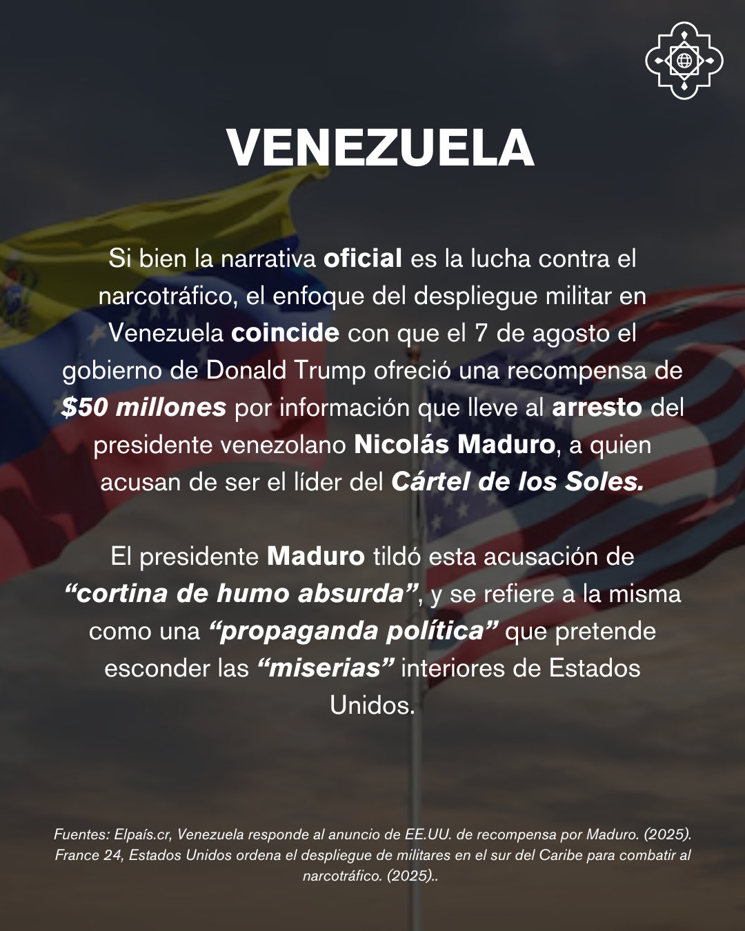 Disputa entre los presidentes de EE.UU. y Venezuela.