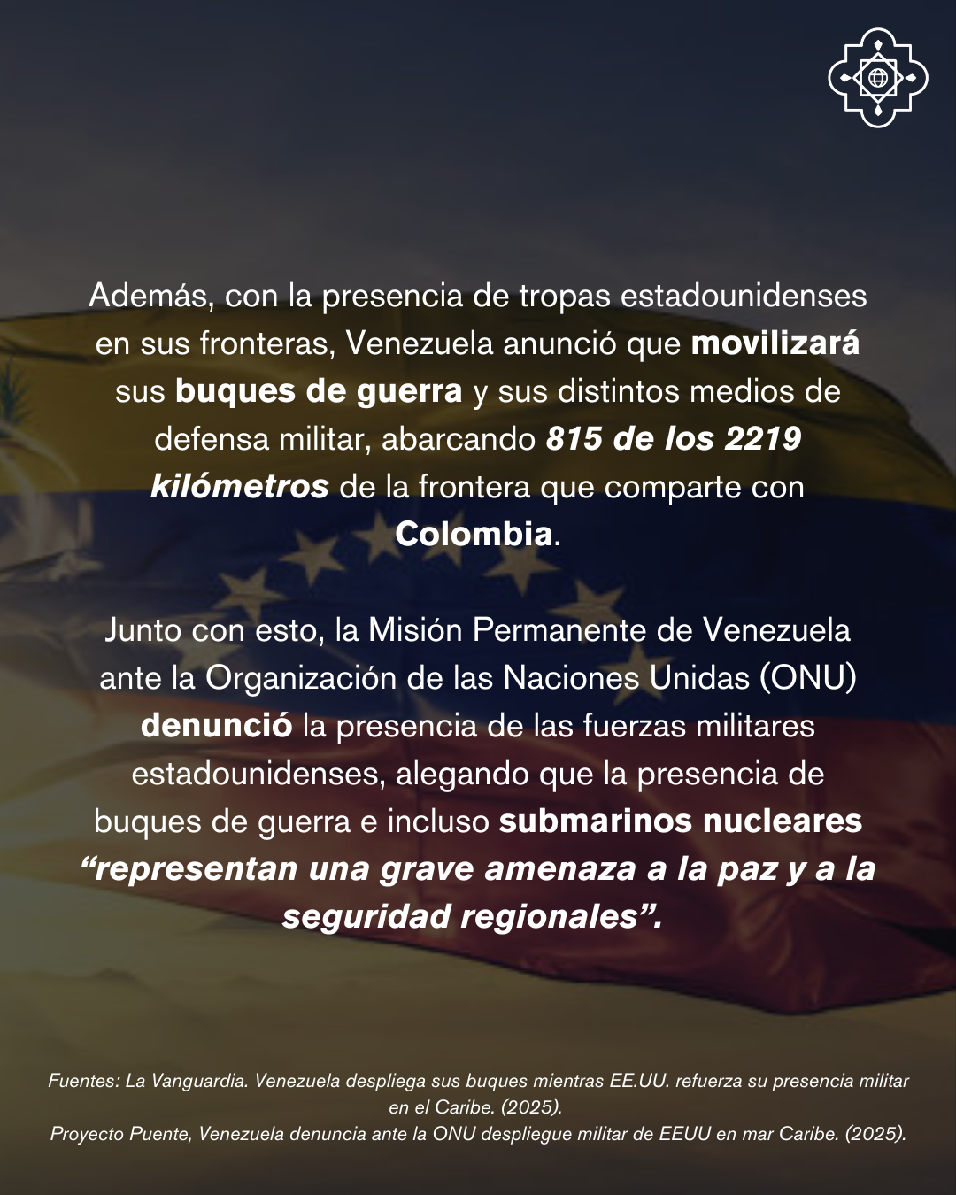 Respuesta de Venezuela ante la presencia de tropas militares estadounidenses en sus fronteras.
