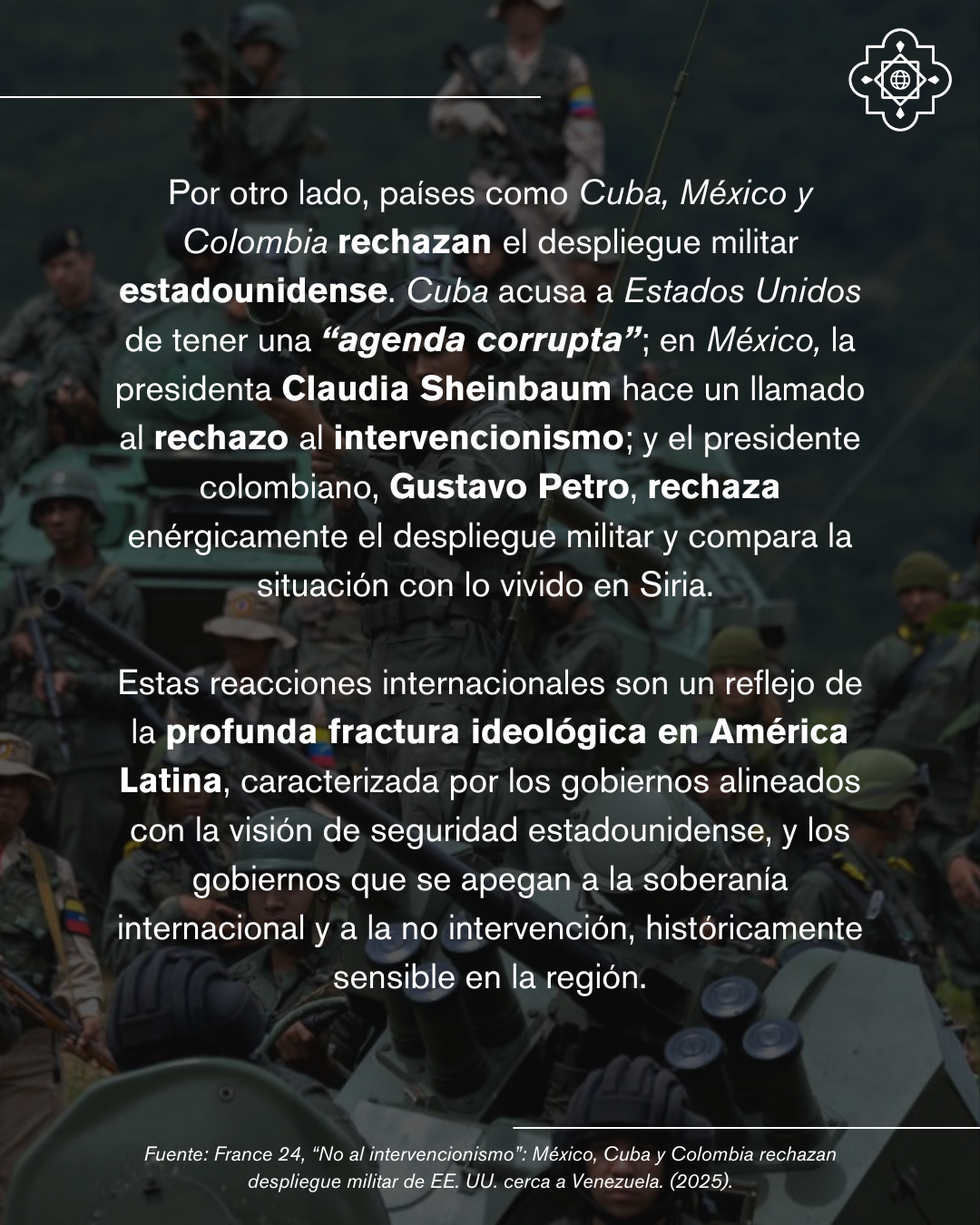 Reacciones en América ante el conflicto entre EE.UU. y Venezuela.
