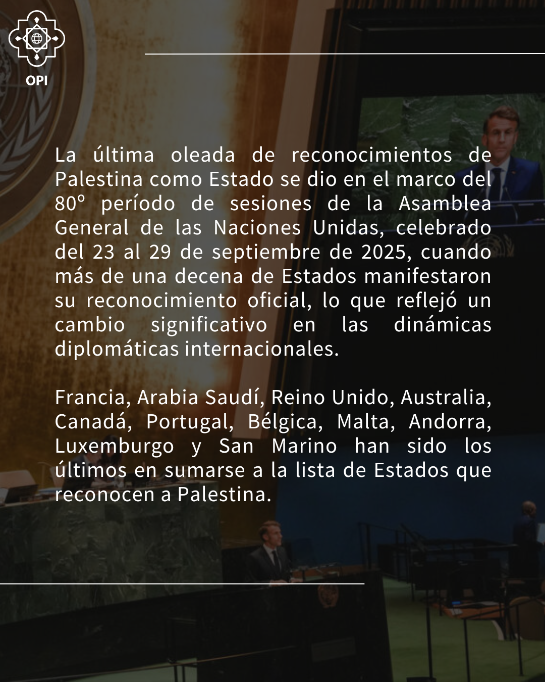 Países que reconocen al Estado palestino.