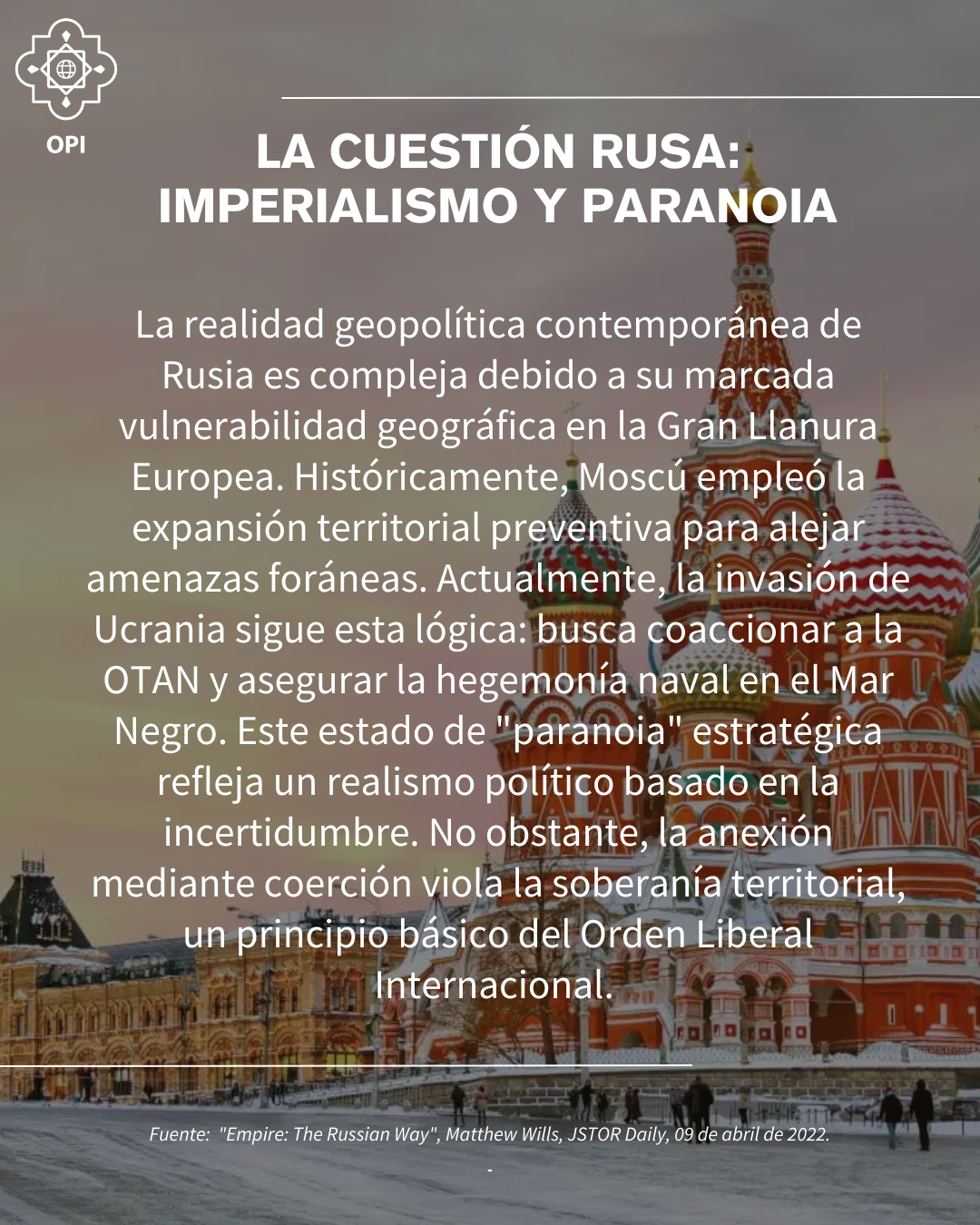 Apuntes sobre la realidad geopolítica rusa.