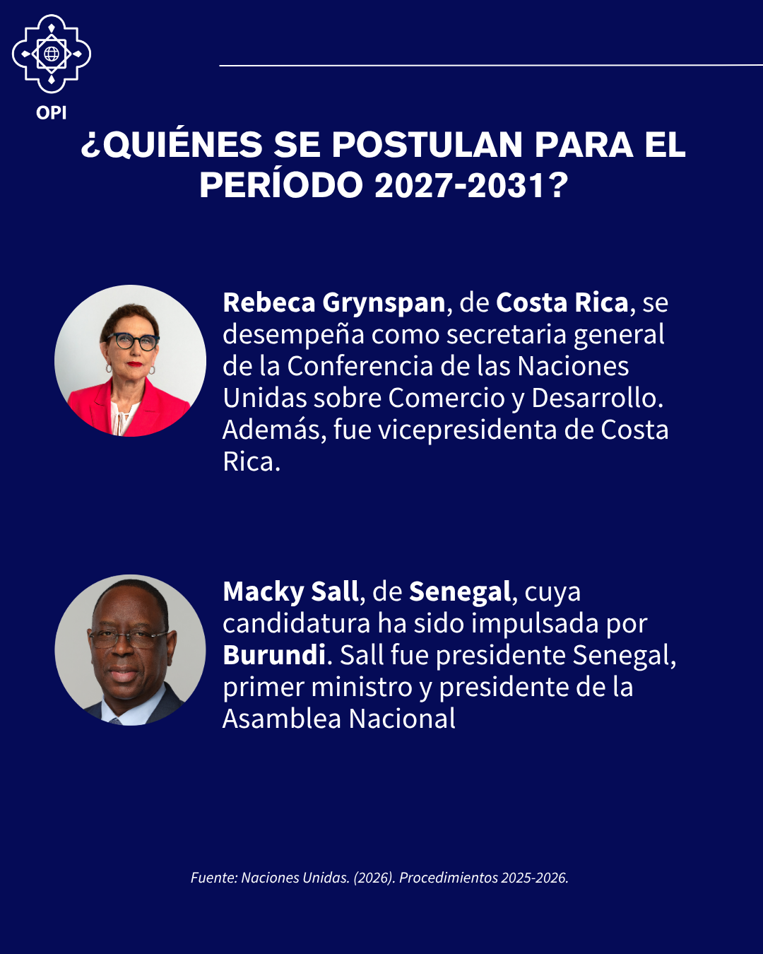 Candidaturas a la Secretaría General de la ONU (2027-2031).
