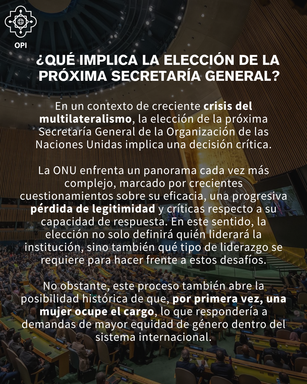 Consideraciones finales.