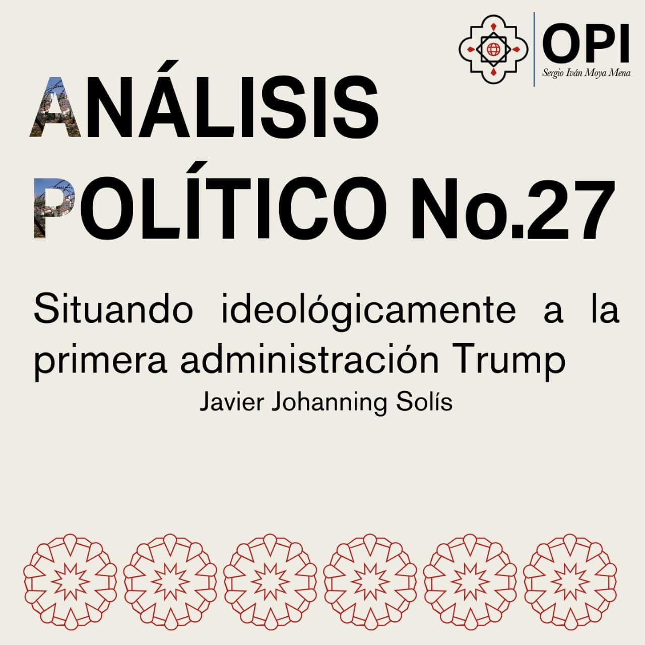 Portada del Análisis Político N°27 con datos de autoría.