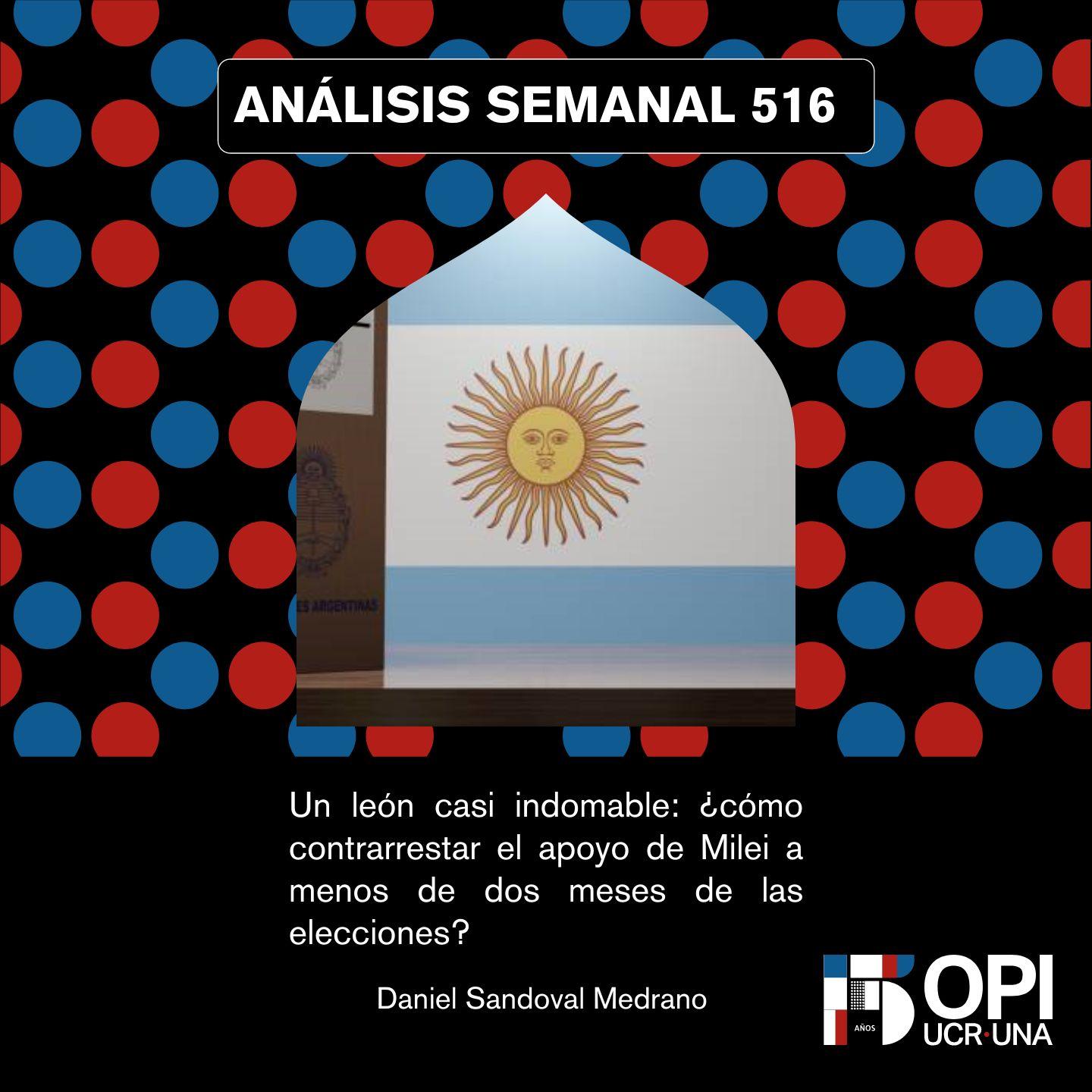Portada del Análisis Semanal 516 con datos de autoría.