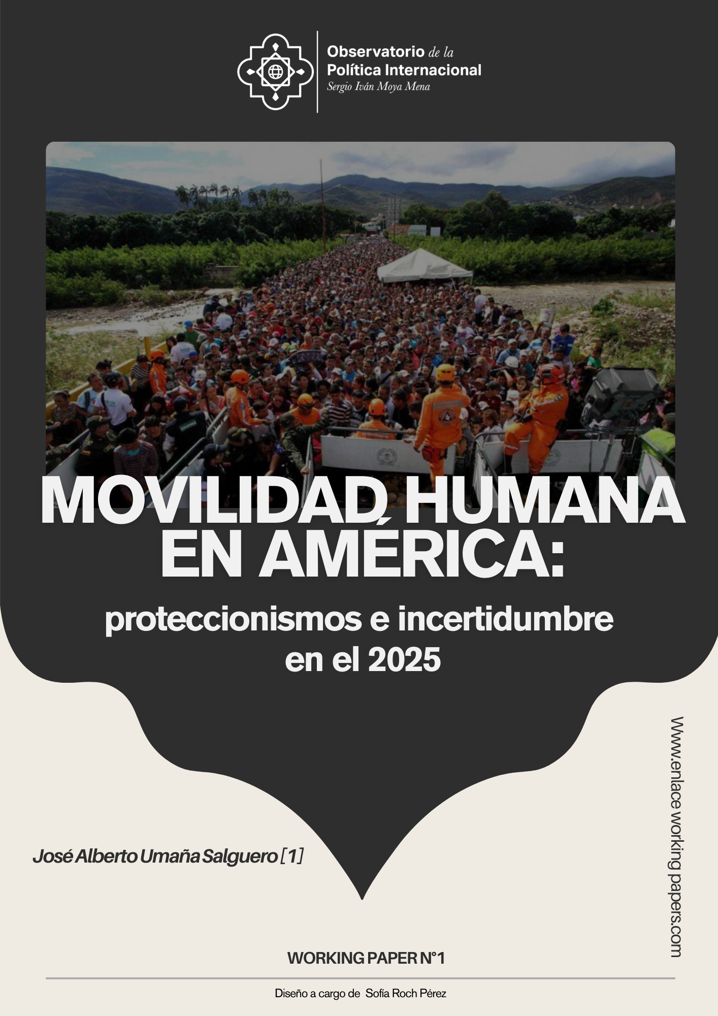 Portada del artículo del Working Paper N°1 con datos de autoría. 