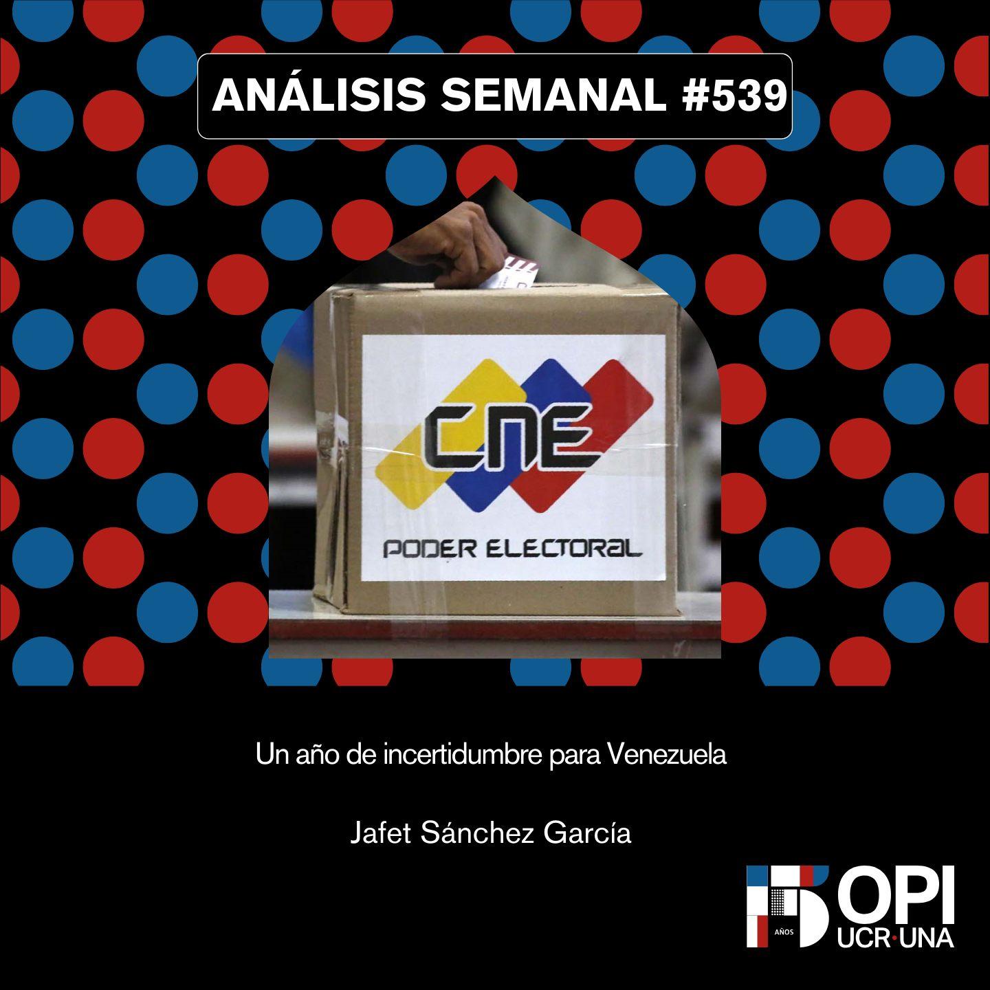 Portada del Análisis solítico N°539 con datos de autoría. 