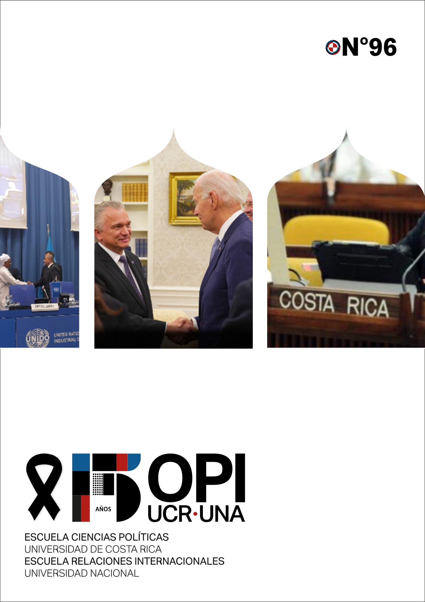 Portada del boletín N°96 con información institucional y el logo del OPI